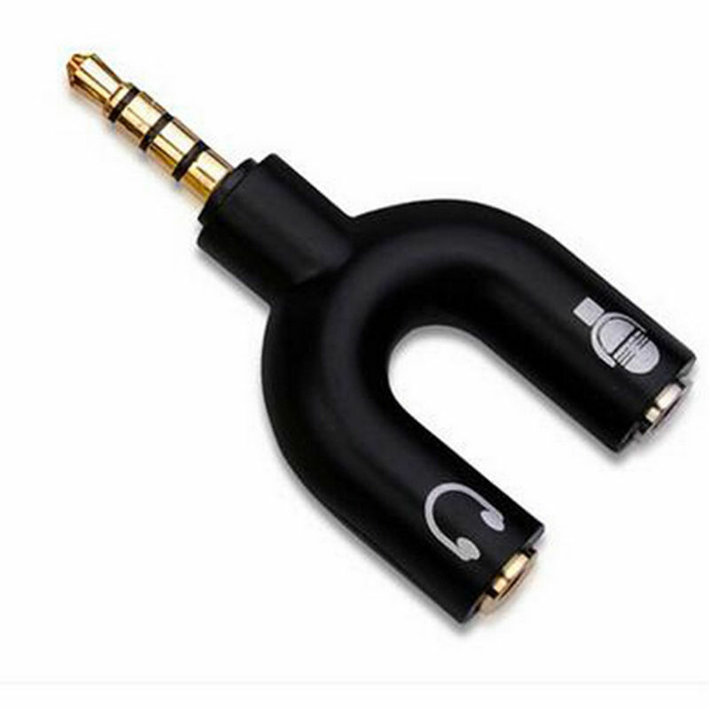 3.5mm Stereo Audio Male to 2 Female Head