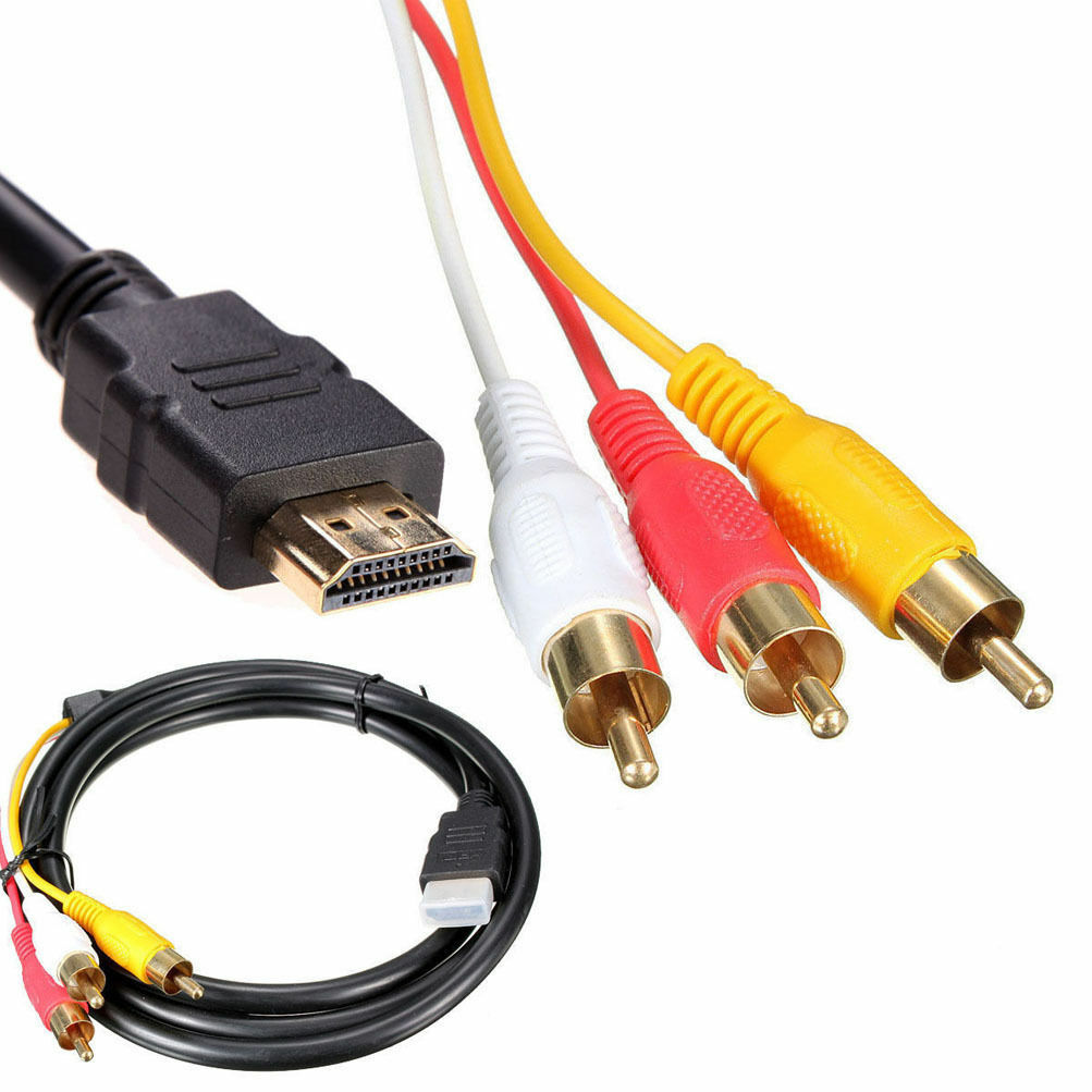 HDMI Male to 3 RCA Audio Video AV Cable 