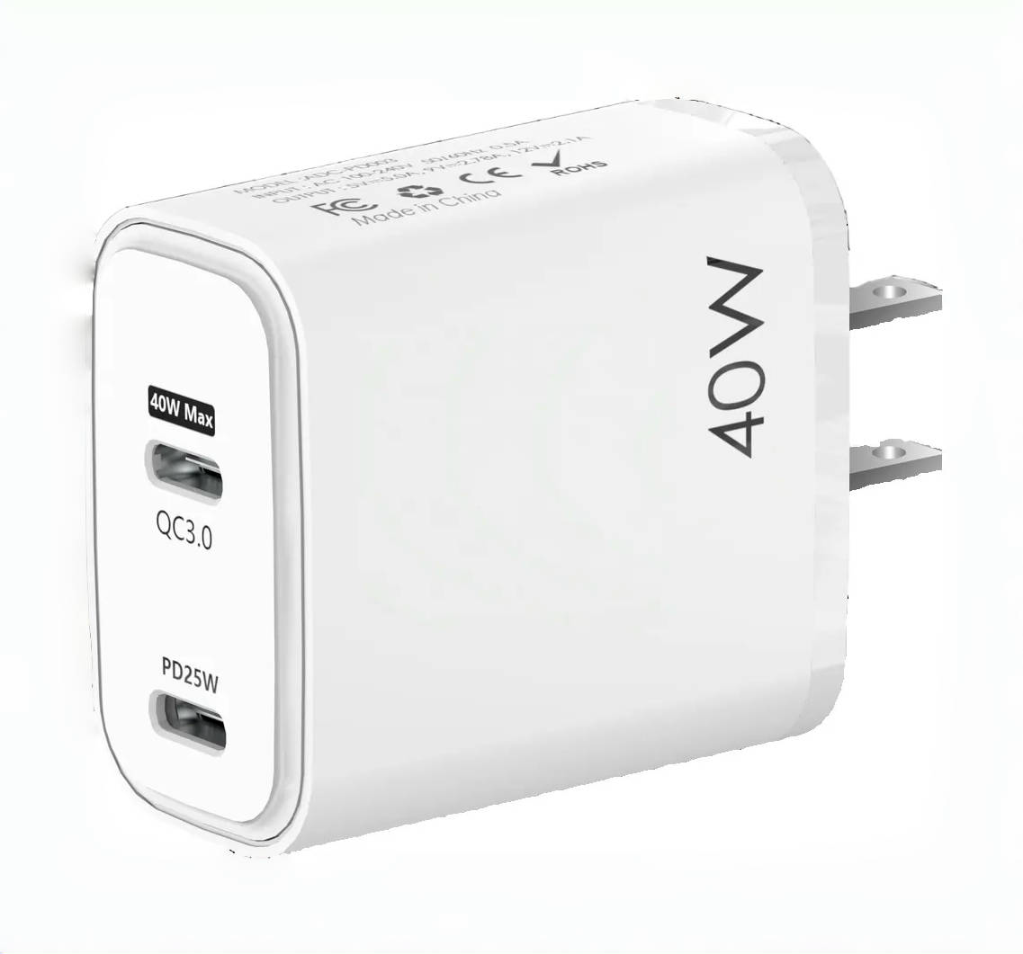 40W Dual Port Wall Adapter Type-C(2PD) f